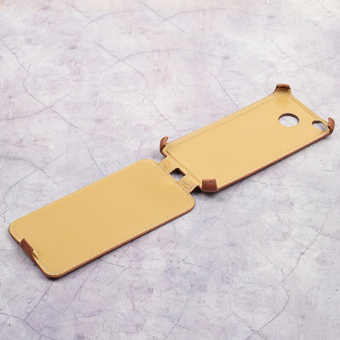 Чехол-флип Snoogy для Xiaomi Redmi 4X, иск. кожа, Коричневый