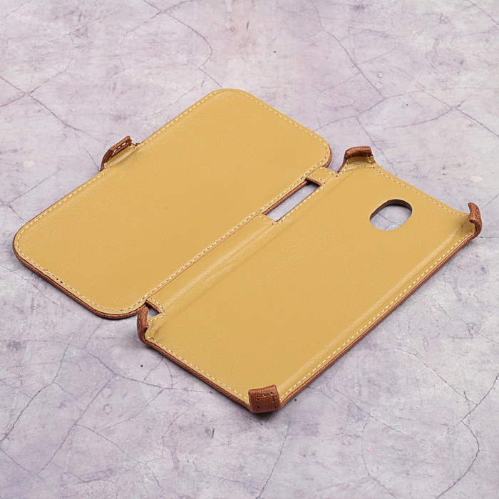 Чехол-книжка Snoogy для Samsung J5 (2017), иск. кожа, Коричневый