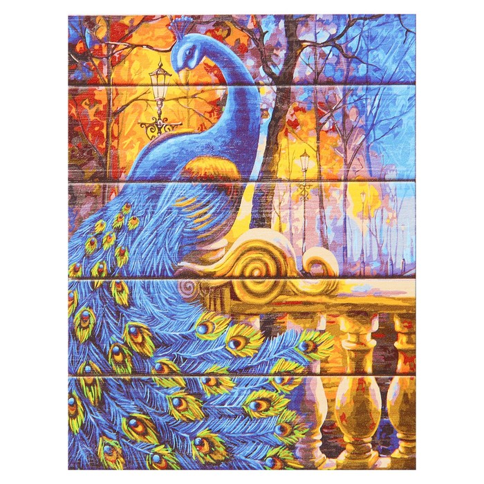 Арт по дереву "Сказочный павлин" 40х50 см WN011