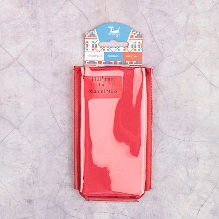 Чехол-флип Snoogy для Xiaomi Mi 5S, иск. кожа, Красный
