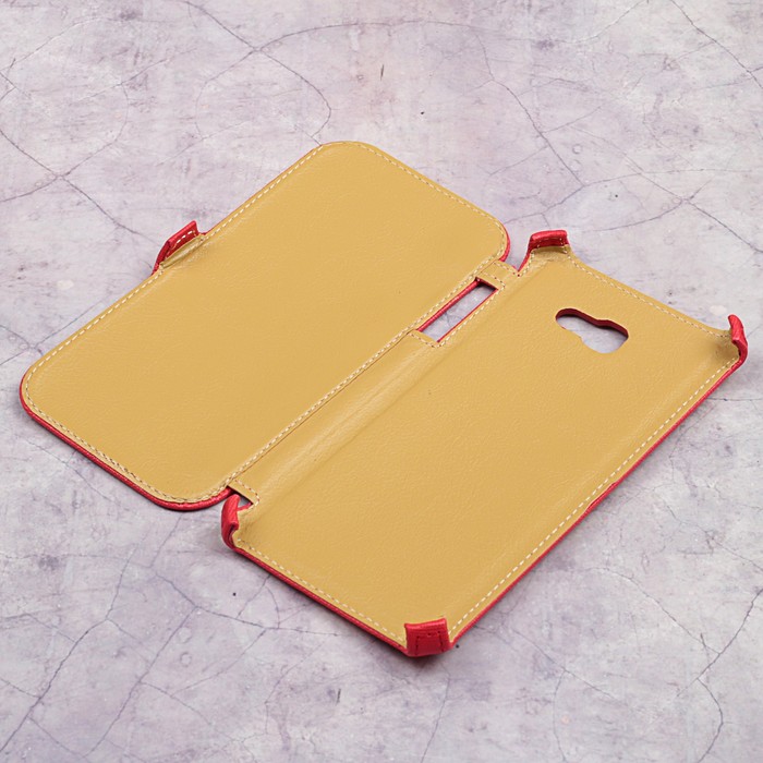 Чехол-книжка Snoogy для Samsung A7 (2017), иск. кожа, Красный