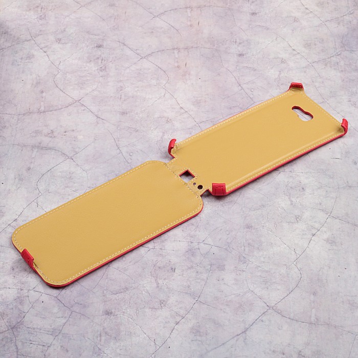 Чехол-флип Snoogy для Samsung A7 (2017), иск. кожа, Красный