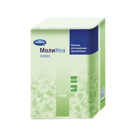 

Впитывающие пелёнки MoliNea plus 60х60 см, 110 г/м², 5 шт