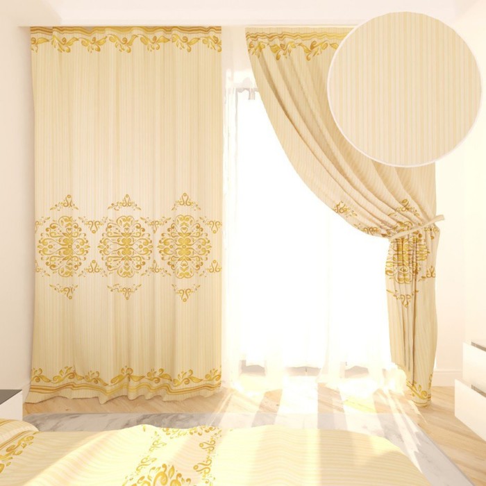 Фотошторы "Кармен", размер 150х260 см-2 шт., габардин