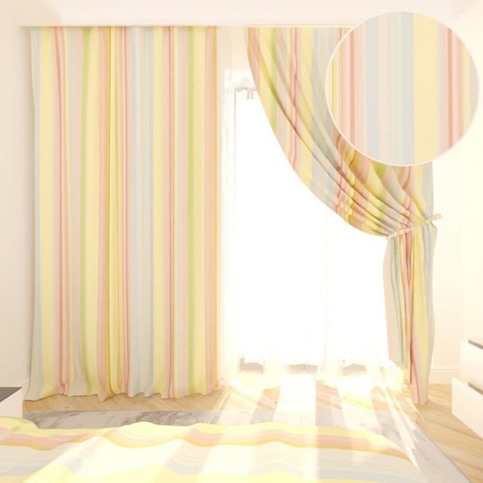 Фотошторы "Кэнти", размер 150х260 см-2 шт., габардин