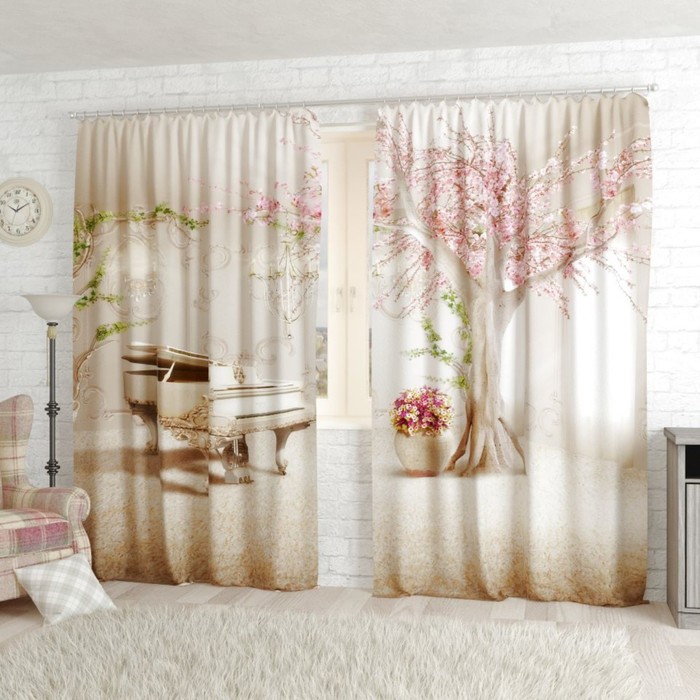 Фотошторы "Несравненная роскошь", размер 150х260 см-2 шт., габардин