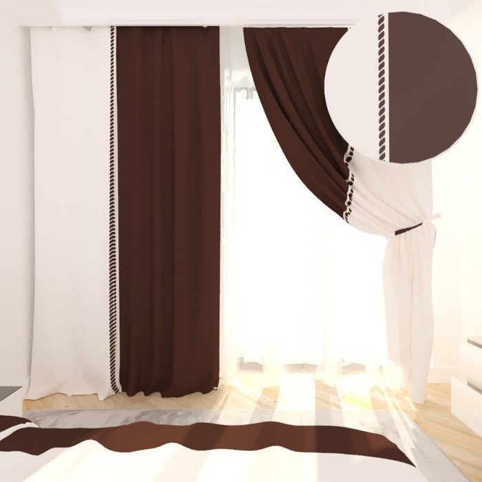 Фотошторы "Ницца", размер 150х260 см-2 шт., габардин