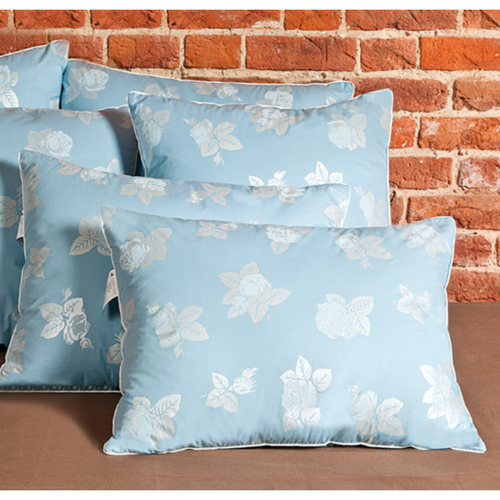 Подушка "Аракса", размер 68х68 см, тик, цвет голубой