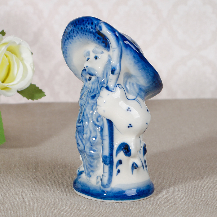 Сувенир «Старичок-Боровичок», 5,5х5,5х12 см, гжель
