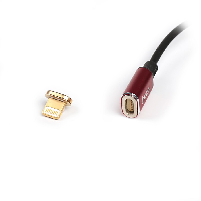 Провод для зарядки Hoco U28 Magnetic, USB Apple - lightning для iPhone 5, 1 м, красный