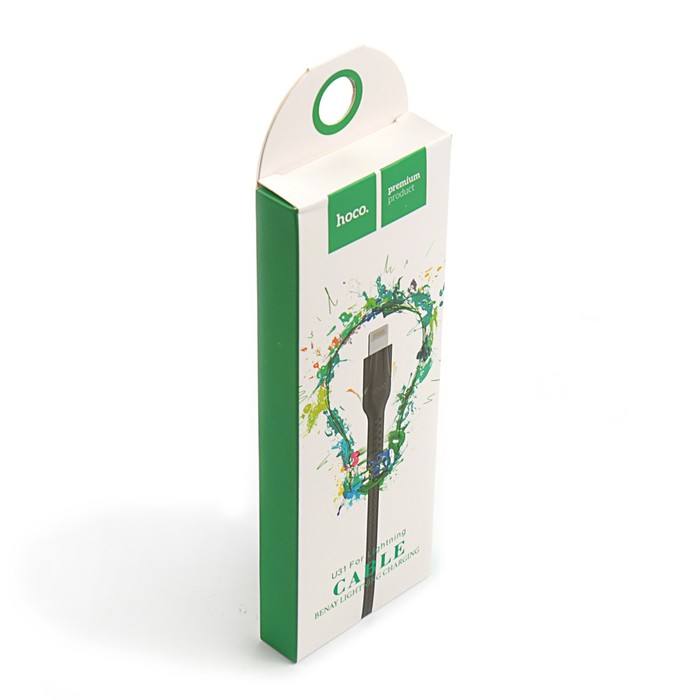 Провод для зарядки Hoco U31 Benay, USB Apple - lightning для iPhone 5, 1.2 м, черный