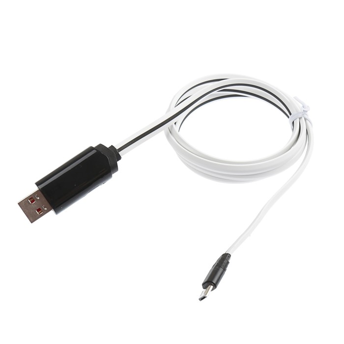 Провод для зарядки Hoco U29 LED Timing Display, USB - micro USB, 1 м, белый