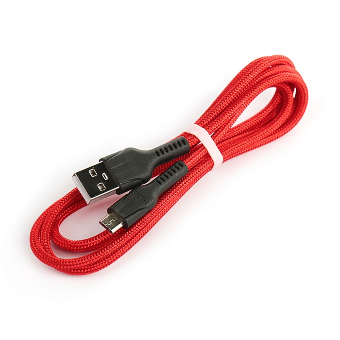 Провод для зарядки Hoco U31 Benay, USB - micro USB, 1.2 м, красный