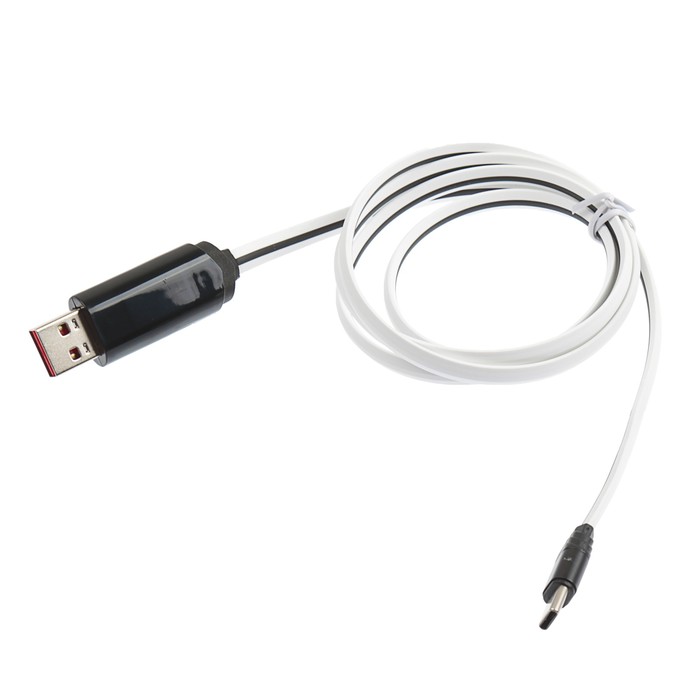 Провод для зарядки Hoco U29 LED Timing Display, USB - Type-C, 1 м, белый
