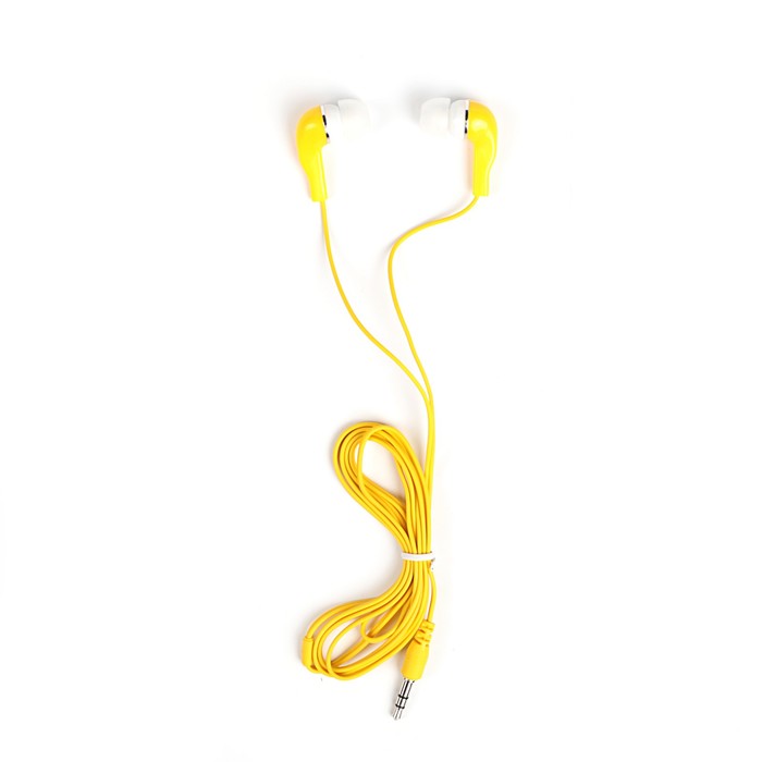 Наушники RockBox HRBX-400, вкладыши вакуумные, желтые