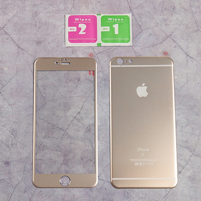 Защитное стекло Glass 3D с ультра-тонкой алюминиевой крышкой,Apple iPhone 6 Plus,цвет золото 34276
