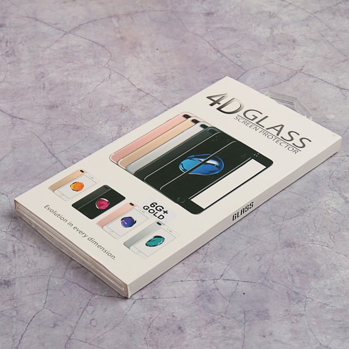 Защитное стекло Glass 3D с ультра-тонкой алюминиевой крышкой,Apple iPhone 6 Plus,цвет золото 34276