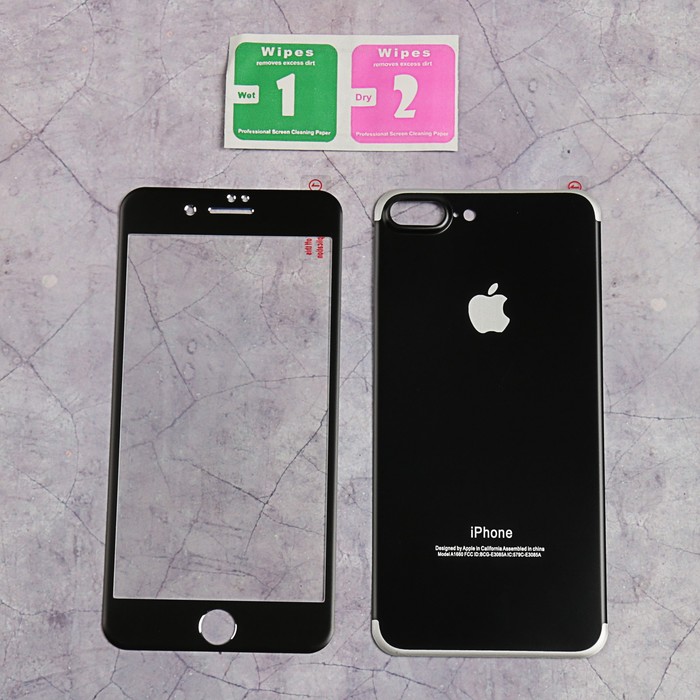 Защитное стекло Glass 3D с ультра-тонкой алюминиевой крышкой, Apple iPhone 7 Plus, черное