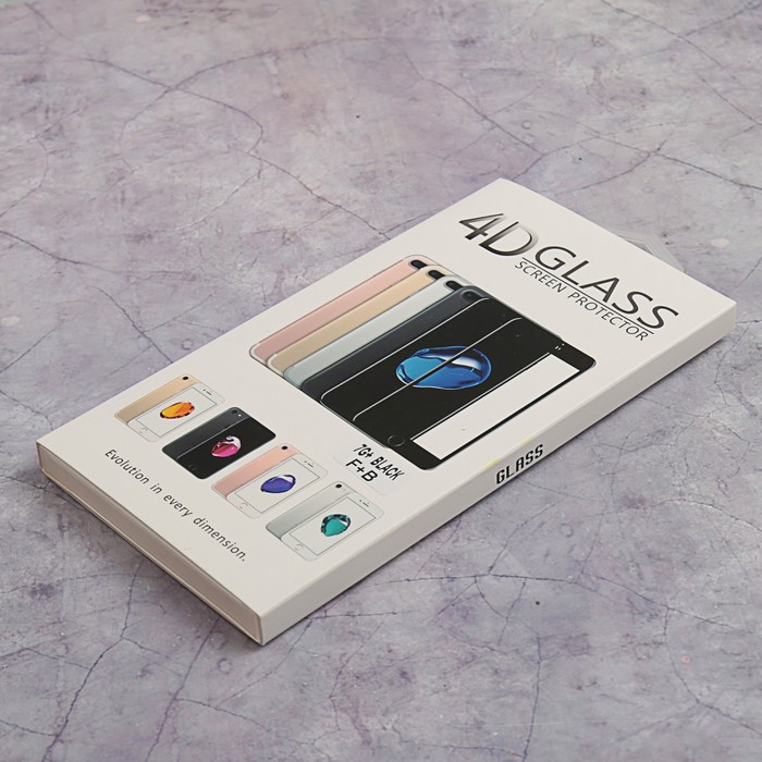 Защитное стекло Glass 3D с ультра-тонкой алюминиевой крышкой, Apple iPhone 7 Plus, черное