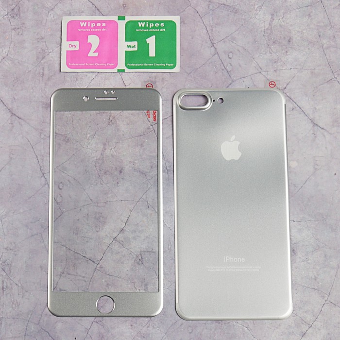 Защитное стекло Glass 3D с ультра-тонкой алюминиевой крышкой,Apple iPhone7 Plus,цвет серебро 34276