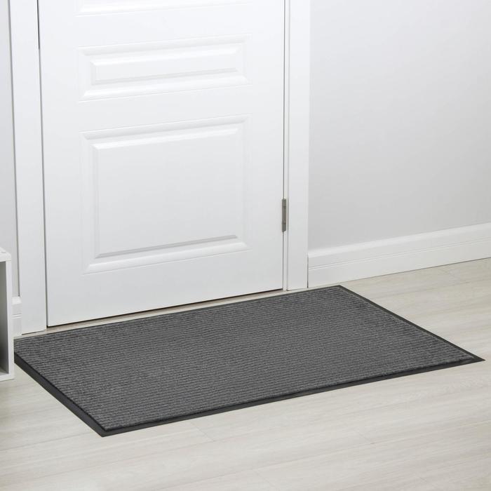 Коврик придверный, влаговпитывающий, цвет серый