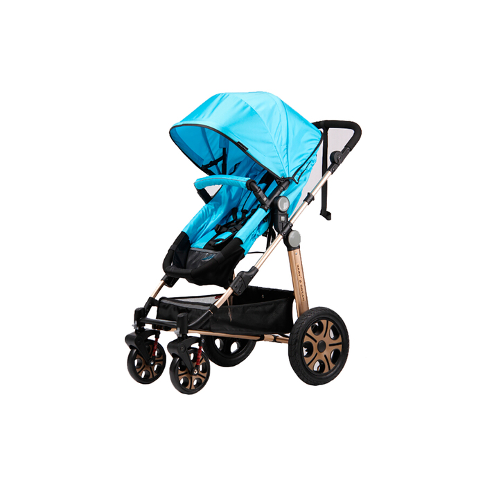 Коляска прогулочная 2 в 1, LK -601, синяя