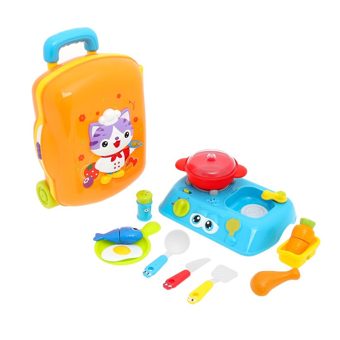 Игровой набор кухня "Маленький повар" в чемодане