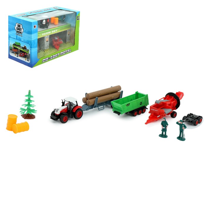 Набор игровой "Ферма", металлический трактор и аксессуары