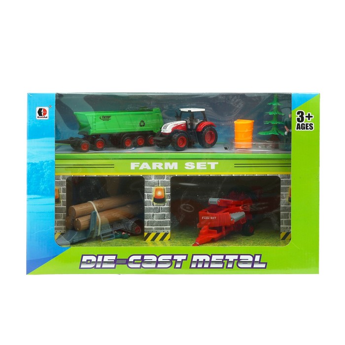 Набор игровой "Ферма", металлический трактор и аксессуары
