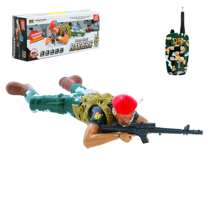 Солдат радиоуправляемый "Рейдер", световы и звуковые эффекты, работает от батареек