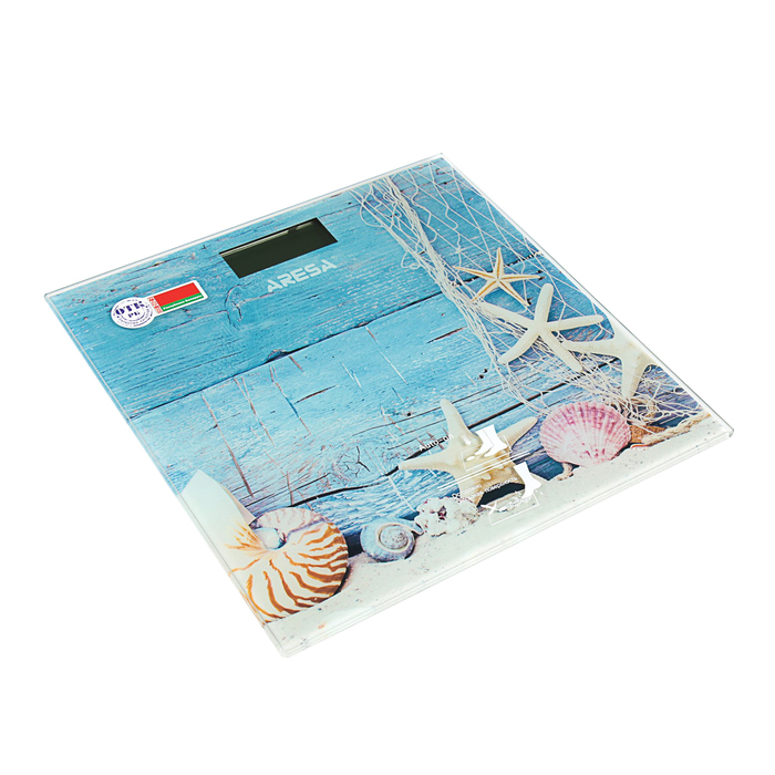 Весы напольные ARESA SB-313, электронные, до 150 кг, "Ракушки"