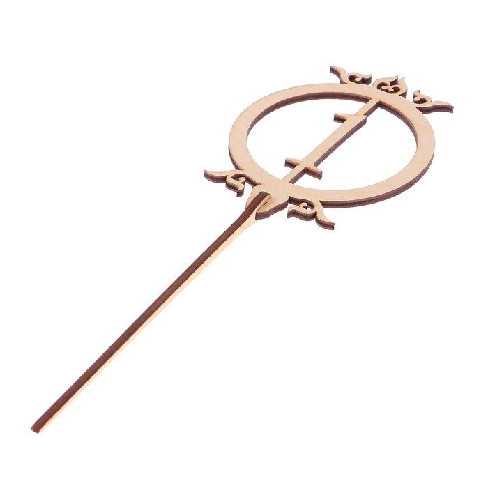 Топпер "Один" из фанеры, 10х7,5 см (ТПР-351)