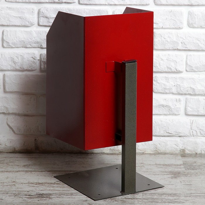 Урна уличная квадратная 17 л, красная