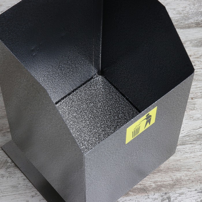 Урна уличная квадратная 17 л, серая