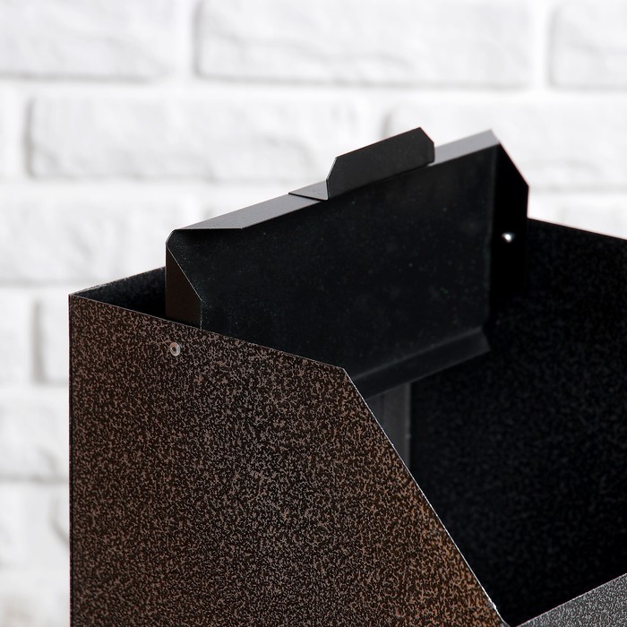 Урна уличная квадратная с пепельницей, 17 л, серая