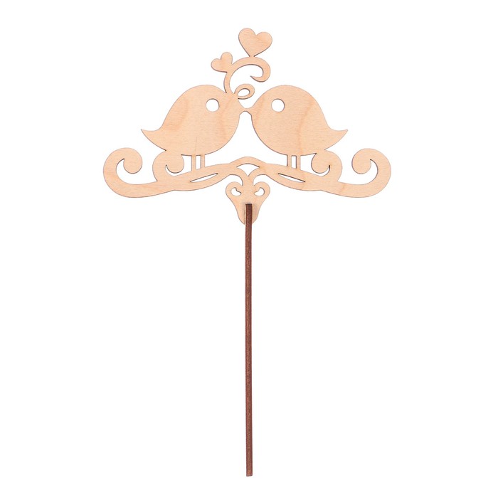 Топпер "Птички" из фанеры, 14х9,2 см (ТПР-357)