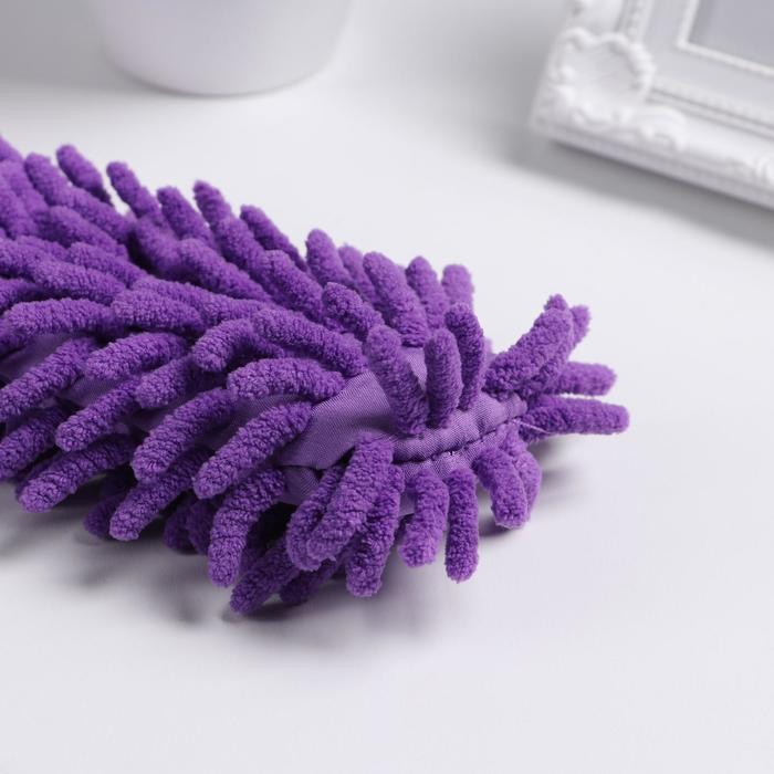 Щетка для уборки гибкая 57х6 см двусторонняя букля, цвет МИКС