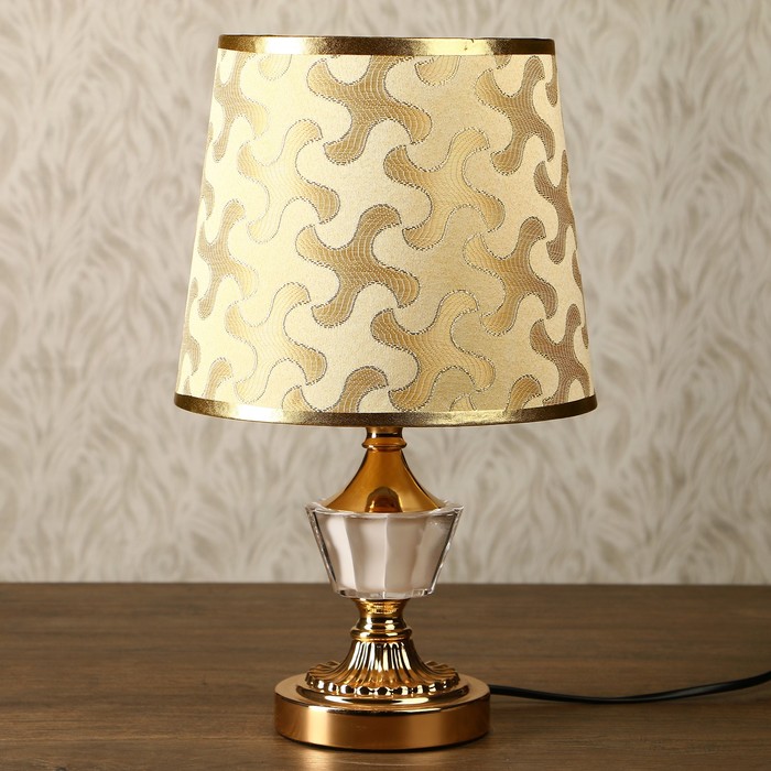 Лампа настольная "Ария" Е27 220В низ с подсветкой золото 39х22,5х22,5 см