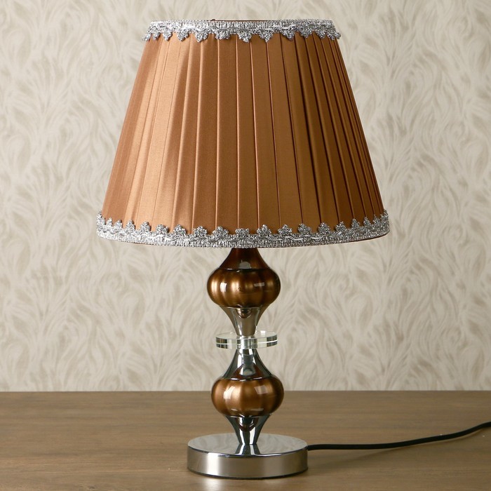 Лампа настольная "Орфей" Е27 220В серебро 44х28х28 см