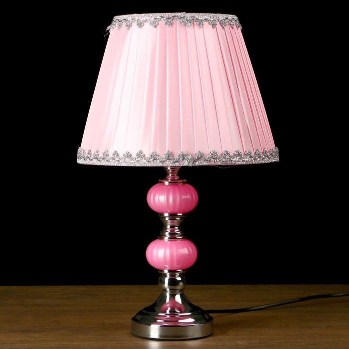 Лампа настольная "Мечта" Е27 220В розовая 44х28х28 см