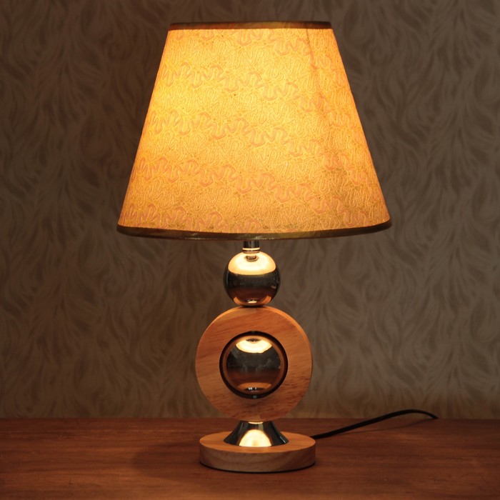 Лампа настольная "Будущее в вечном" Е27 220В светлое дерево 44,5х28х28 см