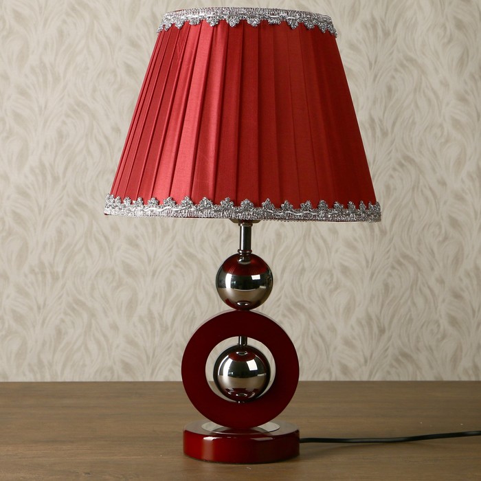 Лампа настольная "Будущее в вечном" Е27 220В тёмное дерево 44,5х28х28 см