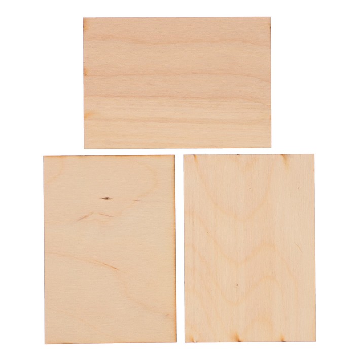 Набор бирок из фанеры "Прямоугольник" (3 шт) 9х12,5х0,3 см ДЕК-812