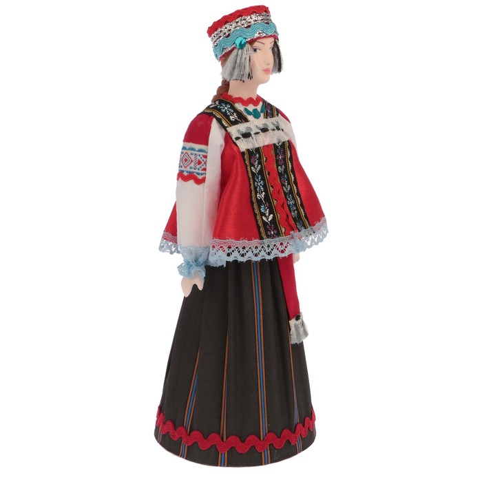 Сувенирная кукла "Традиционный девичий праздничный костюм Россия" 25 см