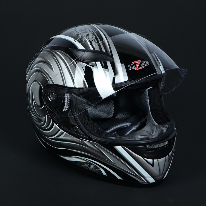 Шлем HIZER 521-5, размер XL, черно/серый