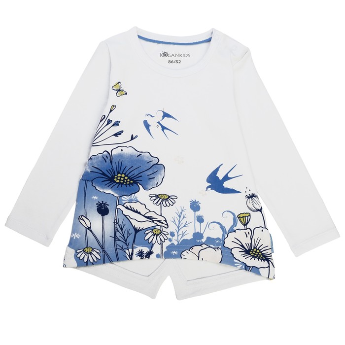 Джемпер для девочки, рост 80 см, цвет белый принт 121-315-11