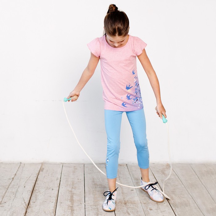 Брюки для девочки, рост 110 см, цвет голубой 121-328-07