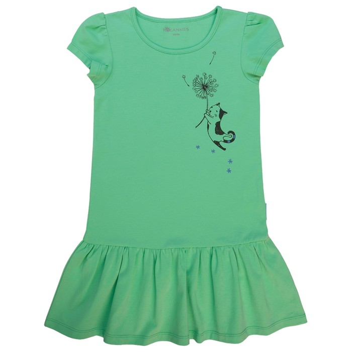 Платье для девочки, рост 110 см, цвет зелёный 121-331-12