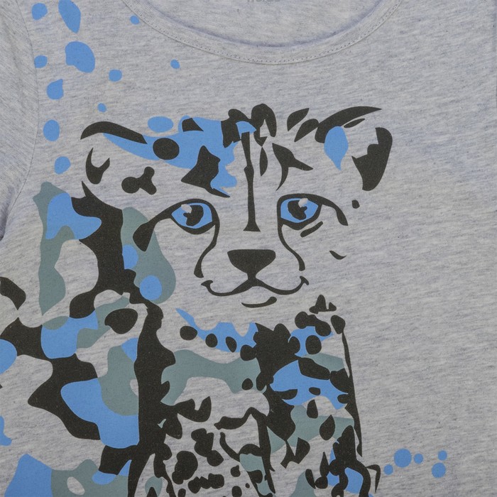 Платье для девочки, рост 128 см, цвет серый меланж 121-332-22