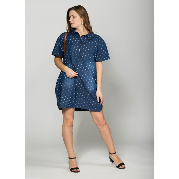 Туника женская 17808 "Пчелка" цвет тёмно-синий, р-р 56-58 (6XL)